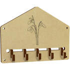 'Winter Snowdrops' Wall Mounted Hooks / Rack (WH035374)