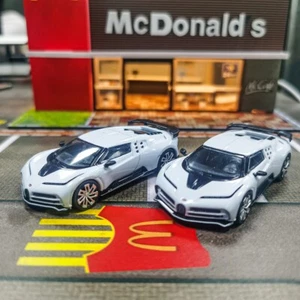 2Pcs Mini GT Bugatti Centodieci White 2019 Diecast Car Model - Picture 1 of 4