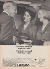 People like Delta - Delta likes people - Delta Air Lines Stewardesses ad 1966 T