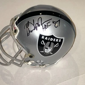 GENE UPSHAW Signed Oakland RAIDERS Mini-helmet Beckett (BAS) w/ HOF Insc - Picture 1 of 5