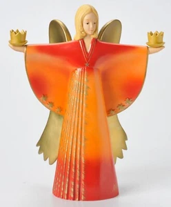 Goebel Mara Angelo Portacandele Statuina Porcellana Salute Amore Felicità 12" - Foto 1 di 14