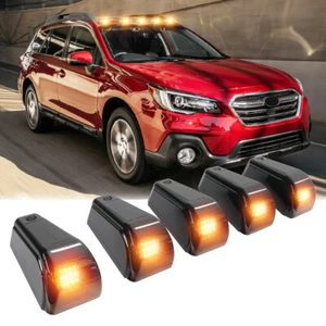 For Subaru Outback SUV Powered Wireless Solar Roof LED Cab Marker Lights Amber - Foto 1 di 12