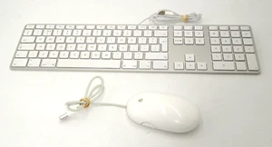 Apple Keyboard & Mouse A1243 A1152 UK Wired For iMac, Mac Pro & Mac Mini - Picture 1 of 3