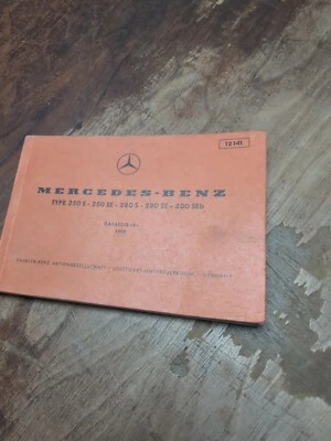 Mercedes-Benz 1968 каталог деталей B руководство 250S 250SE 280s 280se 300 SEb  - Изображение 1 из 3