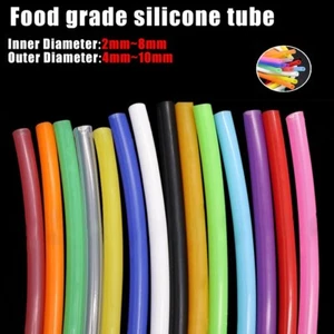 Tubo de silicona de color de grado alimenticio Ø2 mm ~ 10 mm tubo flexible manguera tubo de goma suave - Imagen 1 de 8