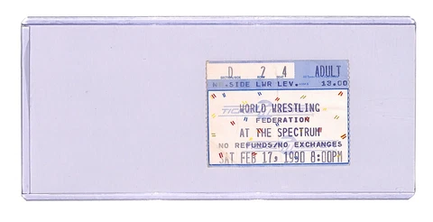 WWF HULK HOGAN vs MR PERFECT ticket stub wwe Feb 1990 THE SPECTRUM Philadelphia Cover
