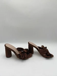 Women’s Loeffler Randall Penny Knotted Lamé Sandal Bronze Size 6B - Picture 1 of 5