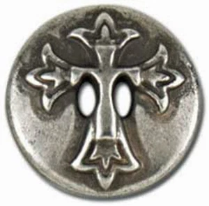 Tandy Leather Slotted Concho Cross 3/4" (19 mm) 7776-03 - Picture 1 of 1