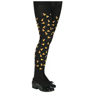 Child Girls Orange Candy Corn Sweets Witch Halloween Costume Black Tights S - Picture 1 of 1
