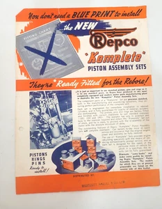 1939 Repco Komplete Piston Assembly Kits Advertising Flyer - Picture 1 of 2