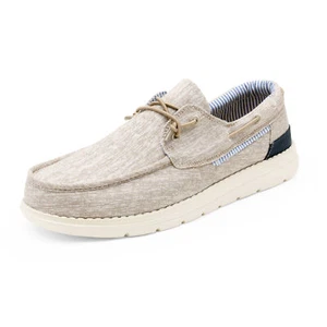 Mens Loafers Moc toe Slip-on Canvas Lightweight Casual Boat Shoes US - Picture 1 of 49