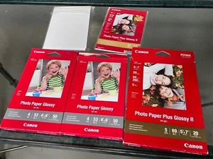 Lotto Carta Fotografica Canon -Carta Plus Glossy II- 5x7 e 4x6- VEDI DESCRIZIONE - Foto 1 di 5