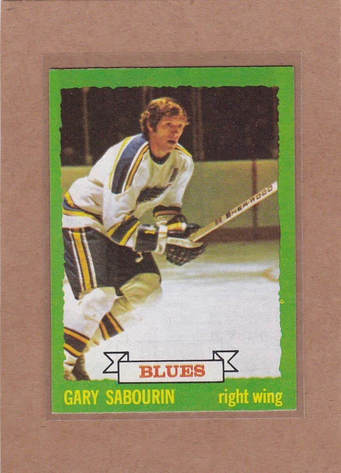 1973-74 TOPPS HOCKEY GARY SABOURIN #184 BLUES EXMT *A21602
