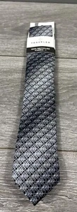 Corbata Van Heusen hecha de tela reciclada gris negro azul - Imagen 1 de 4
