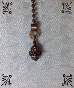 Handcrafted Antique Bronze Dark Rose Gold Lamp Or Fan Pull - Picture 1 of 3