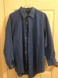 Mens Blue Shirt GIORGIO BRUTINI long sleeve XL Classic Fit 17-17.5 - Picture 1 of 5