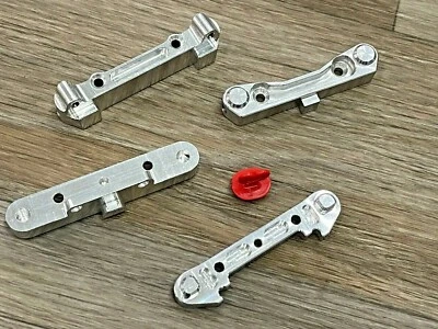 Arrma 1/7 Mojave 6s BXL Aluminum Front and Rear Suspension Arm Mount Silver  - Image 1 of 3