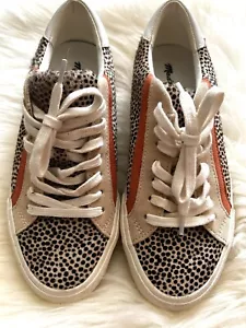 Madewell Sneakers Womens 6M Real Fur Dyed Calf Hair Leather Low Top Animal Print - Picture 1 of 11