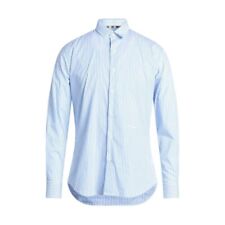 Aquascutum Classic Striped Cotton Shirt in Light Men's Blue Authentic