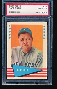 1961 Fleer BABE RUTH #75 PSA 8 - Foto 1 di 2