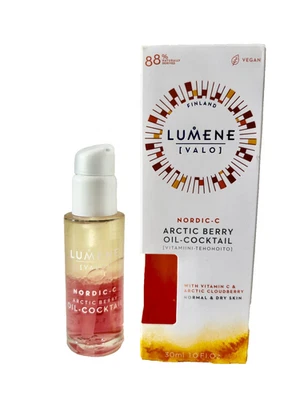 Aceite hidra iluminador Lumene Valo Arctic Berry Cocktail 30 ml/1,0 oz nuevo en caja Foto 1 de 3