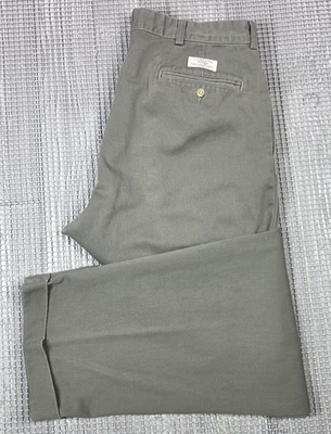 Pantalones De Colección Polo Ralph Lauren Para Hombres 36x32 Hammond Chino Plisados Puños Verde Oliva Foto 1 de 4