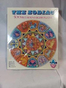 Rompecabezas astrológico vintage nuevo flecha zodiacal 500 piezas circular redondo signos estelares - Imagen 1 de 9