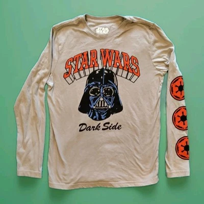 Camiseta Disney Star Wars Darth Vader Lado Oscuro Manga Larga Niños L (10/12) Usada Foto 1 de 4