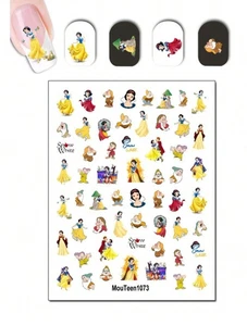 Disney Biancaneve Adesivi Nail Art Decalcomanie per Unghie, Adesivo per Unghie Carino - Foto 1 di 3
