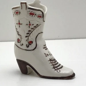 Vintage Ceramic Western Cowboy Boot Vase Do-Si-Do Music Notes Small 3” Tall - Bild 1 von 9