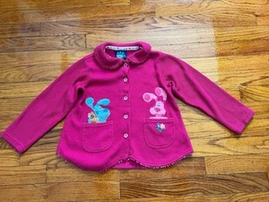 Vintage 1999 Pink Blues Clues Corduroy Button Up Jacket - Picture 1 of 10