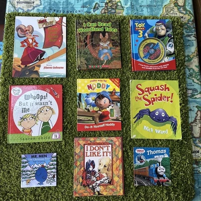 Children Toddler Book Bundle X 9 Learn To Read Noddy Thomas Mr Men Disney Toy - Image 1 of 4