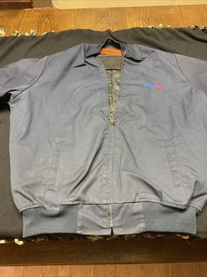 Chaqueta de bombardero uniforme Cintas para hombre azul marino talla XL forrada Foto 1 de 4