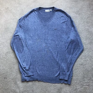 Suéter jersey tejido 100 % algodón azul Lacoste para hombre talla XL - Imagen 1 de 11