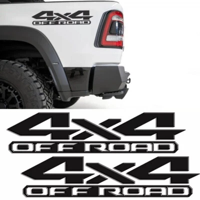 2Pcs  Black 4X4 Off Road Truck Sticker Decal For Dodge RAM 1500 2500 3500 Foto 1 de 4