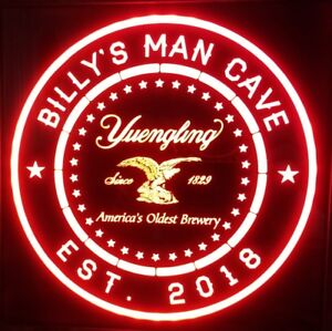 Panneau personnalisé bière Yuengling DEL personnalisé bar maison pub éclairé non néon