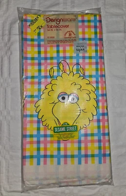 Cubierta de mesa de fiesta calle sésamo 54" x 96" Big Bird nueva en paquete Foto 1 de 2