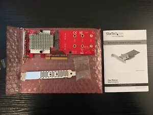 StarTech PEX8M2E2 PCI Express 3.0 x8 Dual NVMe M.2 SSD Adapter Card - Picture 1 of 7