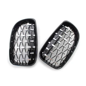 Front Kidney Diamond Edition Grill For BMW 1 Series E81 E82 E87 E88 LCI 2008-11 - Picture 1 of 5