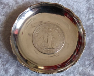 1911 Silver Great Britain Trade Dollar Ash Tray - Picture 1 of 7