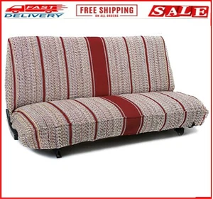 Saddle Blanket Truck Bench Seat Cover Fits Chevrolet Dodge Ford Trucks Burgundy - Picture 1 of 6