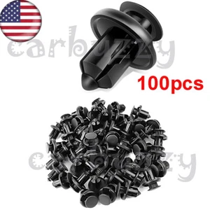 100Pcs/Set Plastic Rivet Car Fender Bumper Push Pin Clips 10mm Hole For Honda - Picture 1 of 23