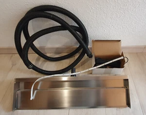 LED Wasserfall-Set Edelstahl 60cm breit mit 23cm breiten Auslauf incl. LED-Set - Bild 1 von 10