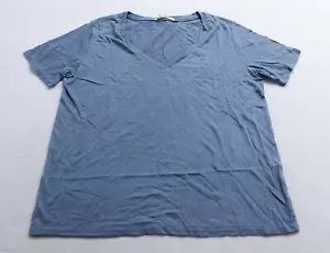 Marine Layer Women's S/S Boyfriend V-Neck Tee AN3 Black Iris Size XS NWT - Picture 1 of 5