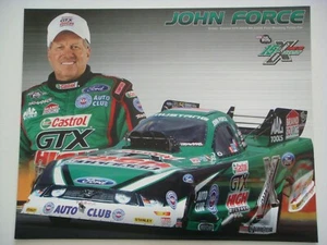 John Force - 2012 CASTROL GTX / 15X FUNNY CAR CHAMPION NHRA Handout - Picture 1 of 2
