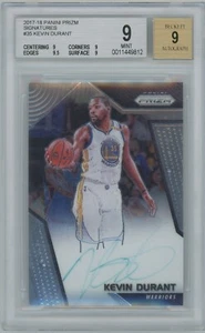2017-18 Panini Prizm Signatures #35 Kevin Durant automático BGS 9 - Imagen 1 de 2