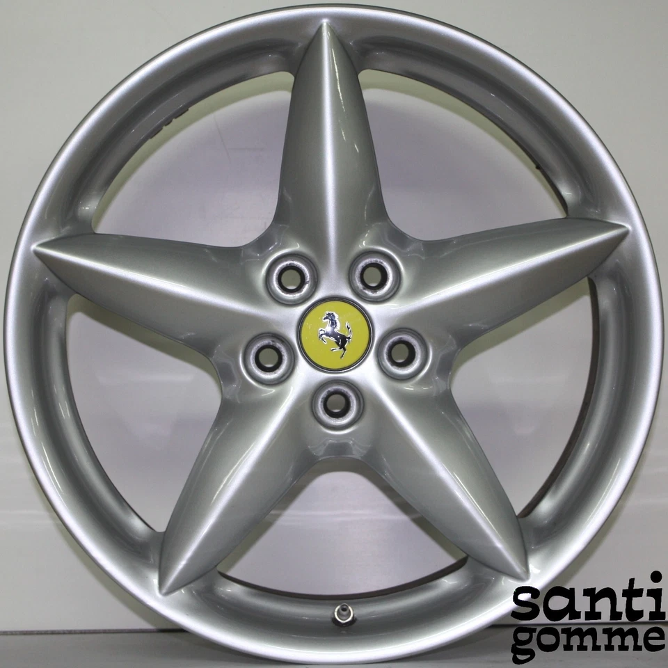 4 CERCHI IN LEGA FERRARI 360 18 " ORIGINALI SILVER RIVERNICIATI 164173 164175 - Immagine 1 di 1