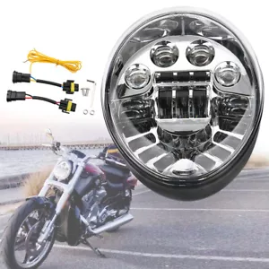 LED Hi/Lo Chrome Headlight Headlamp For Harley Vrod V Rod V-ROD VRSC VRSCA 02-17 - Bild 1 von 8