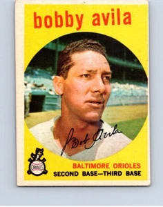 VINTAGE BASEBALL CARD TOPPS 1959 BOBBY AVILA BALTIMORE ORIOLES NO11 - Picture 1 of 2