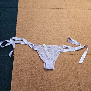Adore Me Alana Bikini Panties Sheer Panty Purple Lace XS Floral W1a - Picture 1 of 6